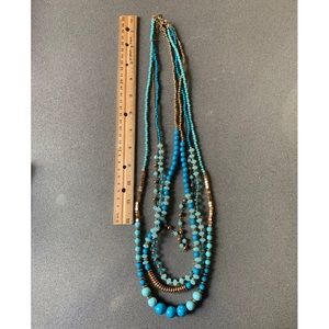 4 piece shades of aqua necklace!